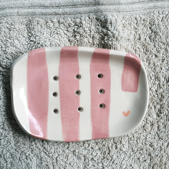 Porte-savon rose