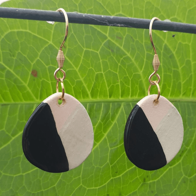 Boucles d'oreilles bicolores 