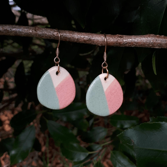 Boucles d'oreilles bicolores 