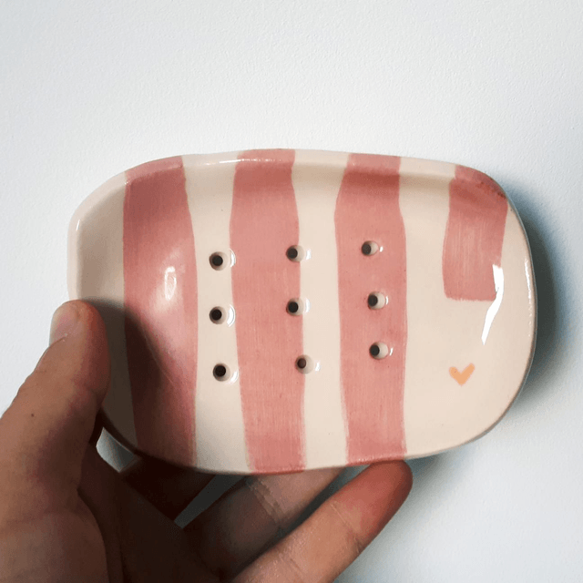 Porte-savon rose